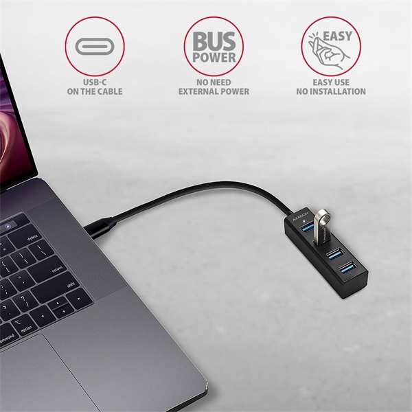 Axagon HUE-M1C 4 portos USB3.0 mini HUB Axagon HUE-M1C 4 portos USB3.0 mini HUB
