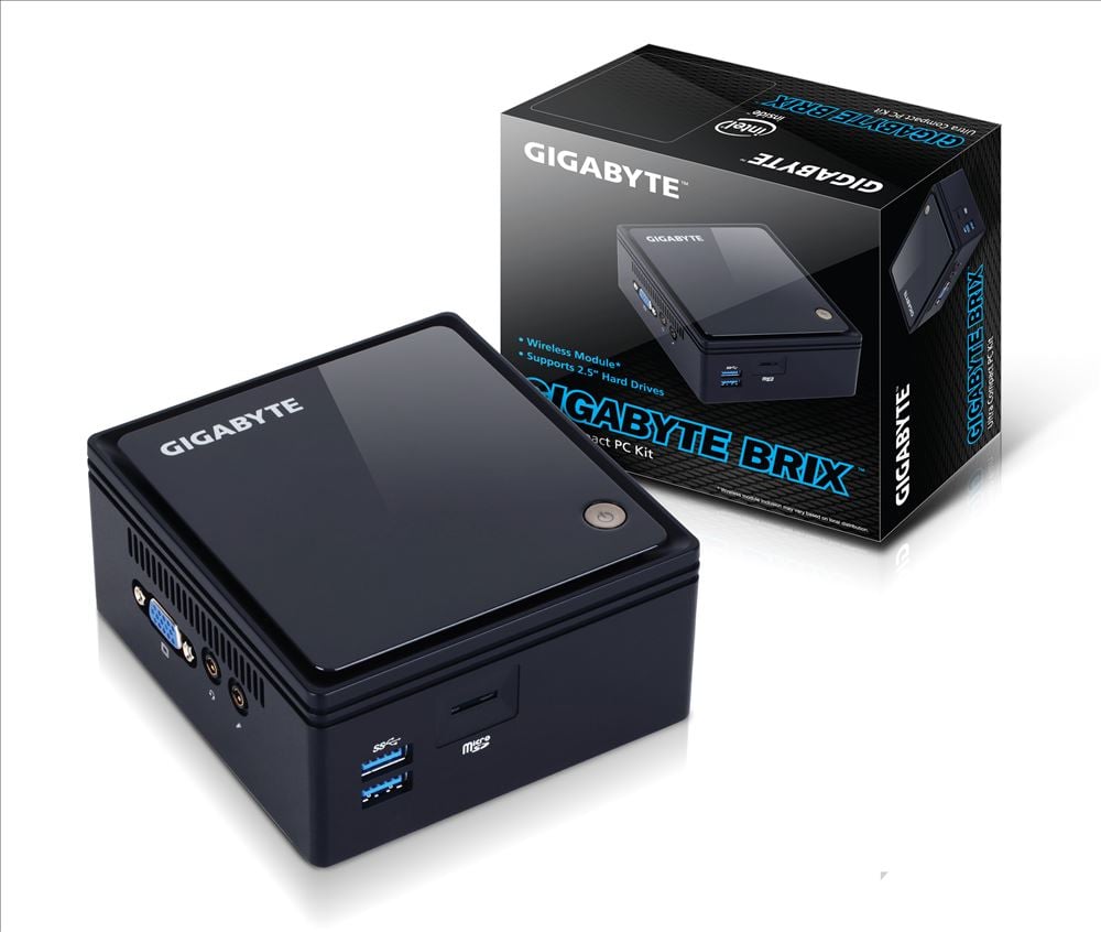 Gigabyte BRIX GB-BACE-3160 Barebone PC fekete