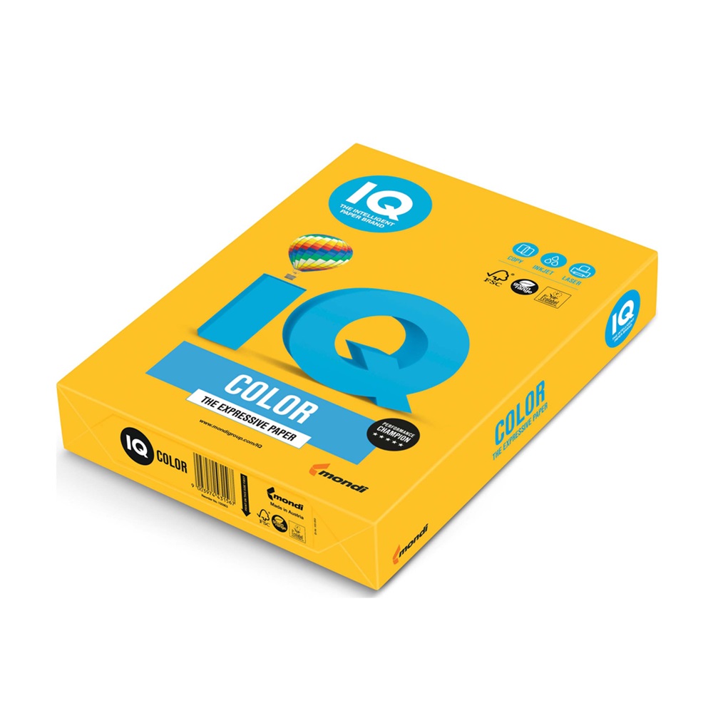 Mondi Másolópapír, színes, A3, 80g.  SY40 500ív/csomag, intenzív napsárga