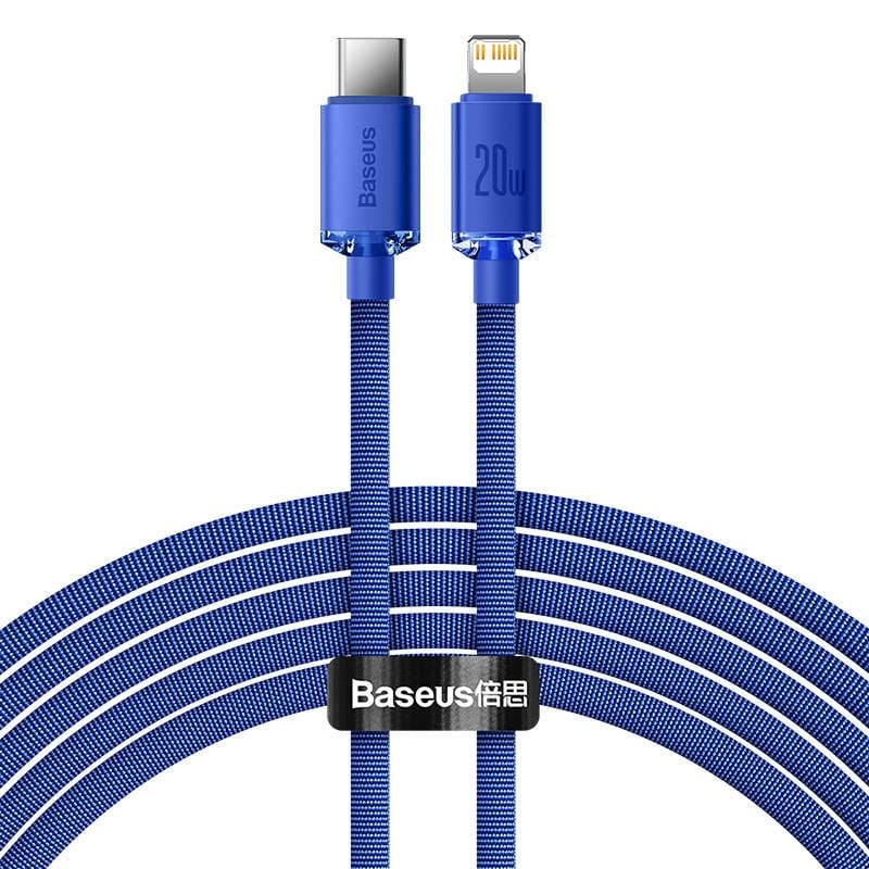 Baseus Crystal Shine USB-C Lightning töltőkábel, 20W, PD, 2m, kék (CAJY000303) Baseus Crystal Shine USB-C Lightning töltőkábel, 20W, PD, 2m, kék (CAJY000303)