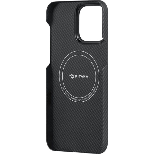 Pitaka 129608 600D iPhone 15 fekete/szürke aramid hátlap