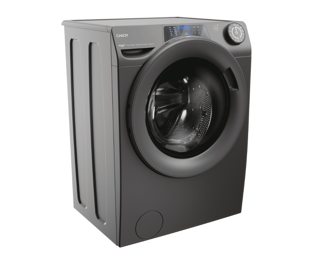 Candy RP 696BWMRR/1-S Elöltöltős mosógép – 9 kg, 1600 ford./perc, A Energiaosztály, Wi-Fi + BLE, Steam Hygiene Plus, Speed-Drive Inverter, Antracit