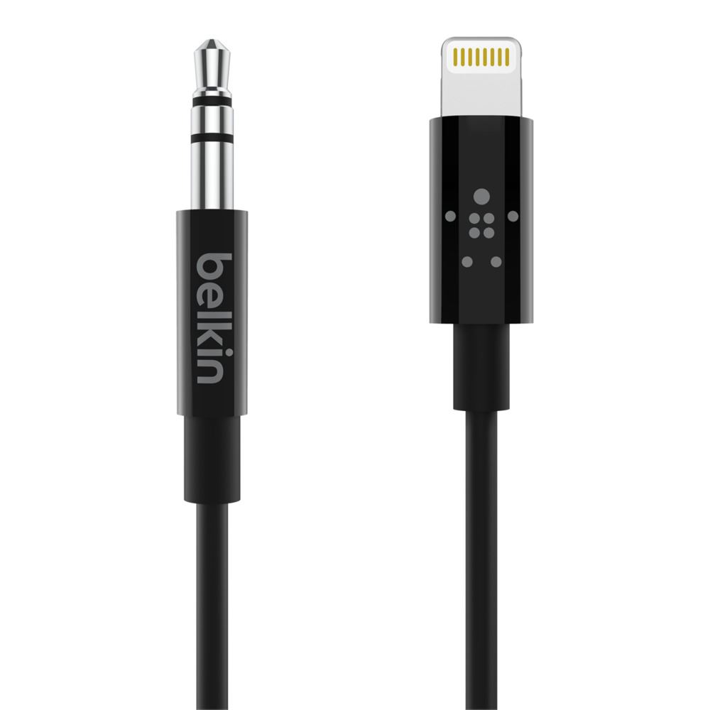Belkin 3.5mm audio kábel Lightning csatlakozóval 0,9m fekete (AV10172bt03-BLK)