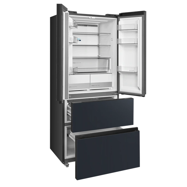 Midea MDRF600BIE70 Hűtő:276L Fagyasztó:159L No frost négyajtós hűtőszekrény Inox