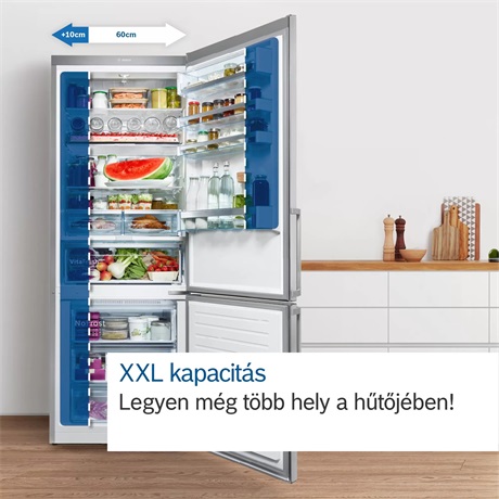 Bosch KGN49AIBT alulfagyasztós hűtőszekrény inox