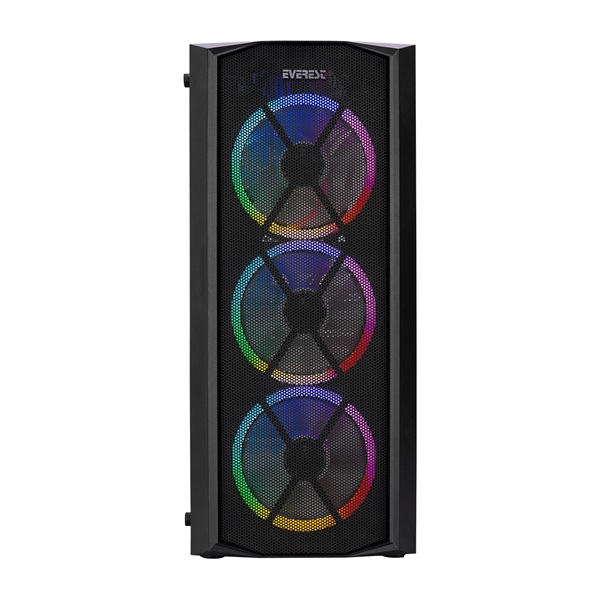 Everest 34762 FLAT MESH Fekete ATX Számítógépház Everest 34762 FLAT MESH Fekete ATX Számítógépház