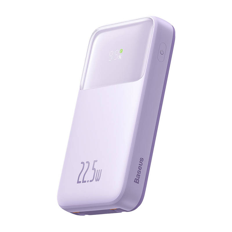 Powerbank Baseus Comet with USB to USB-C cable, 10000mAh, 22.5W (purple)