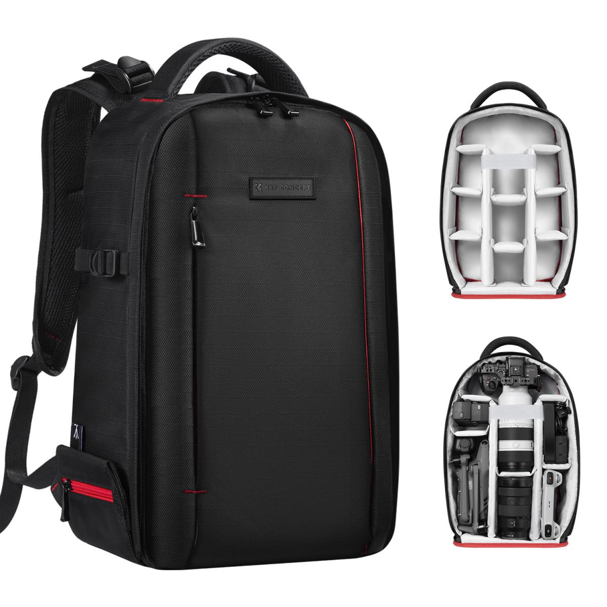 K&F Concept Beta hátizsák 18L V3, fekete piros K&F Concept Beta hátizsák 18L V3, fekete piros