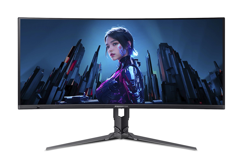 ACER  34" X34X5bmiiphuzx Monitor - 3440x1440, WQHD, LED, VA, 60Hz, 0,1ms, Ívelt, Hangszóró, FreeSync, Pivot, Gamer, Fekete
