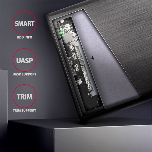 Axagon EE25-A6C 2.5" külső merevlemez ház fekete