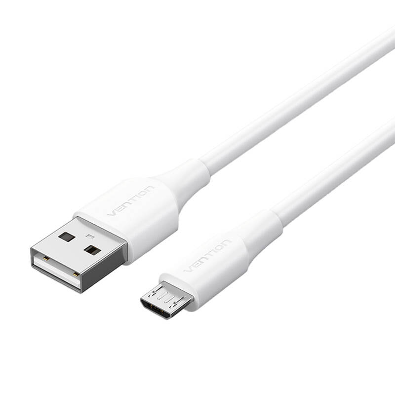 USB 2.0 Male to Micro-B Male 2A 2m Vention CTIWH (white)