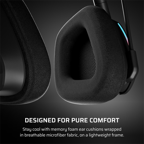 CORSAIR Vezeték Nélküli Headset VOID v2 Wireless Gaming Headset Dolby Atmos carbon