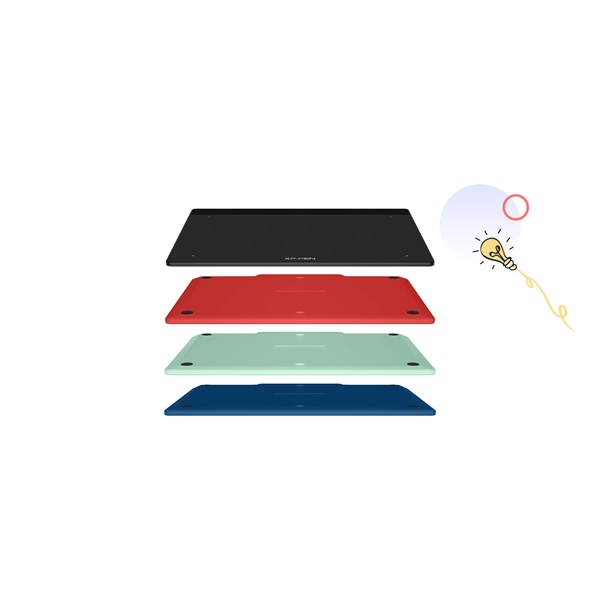 XP-PEN  DECO FUN L_R 10"x6,3"  5080 LPI PS 8192 220 RPS  USB-C Grafikus tábla Piros