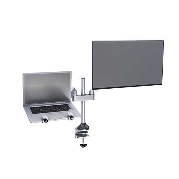 MULTIBRACKETS  Lift Dual dönthető forgatható 15-32" asztali rögzítő Gas Ezüst