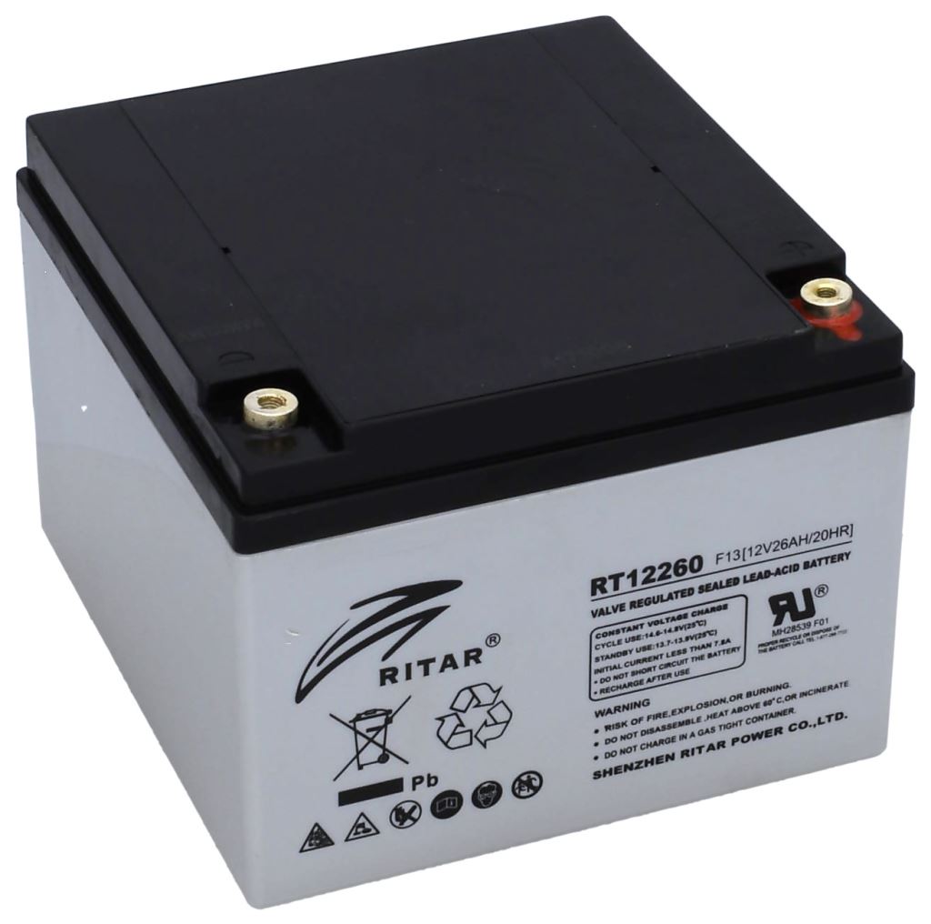 RItar RT12260-F13 12V 26Ah zárt ólomakkumulátor