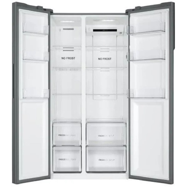 Haier HSR3918EIMP inox, Side-by-Side, Hűtő:337L, Fagyasztó:178L, Total No frost hűtőszekrény