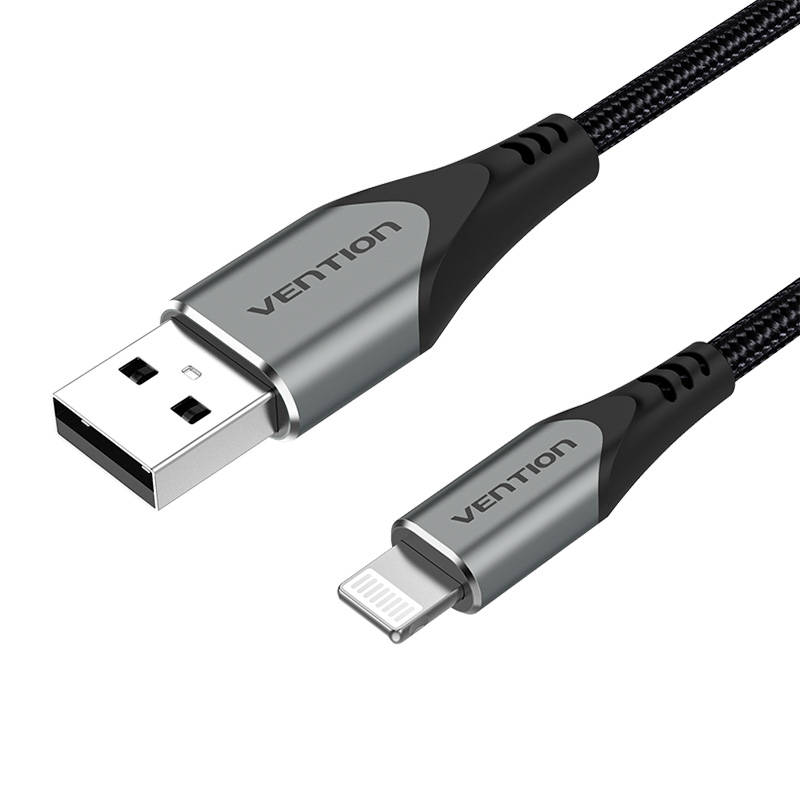 USB 2.0 cable to Lightning, Vention LABHF, 1m (Gray) USB 2.0 cable to Lightning, Vention LABHF, 1m (Gray)
