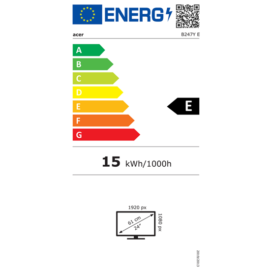  Acer 23.8" Vero B247YEbmiprxv  ZeroFrame FreeSync  IPS 100Hz  Monitor