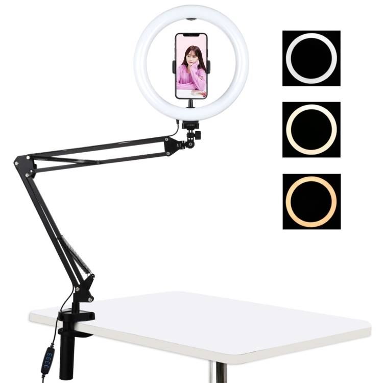 Puluz PKT3090B telefonhoz állvány / asztali állvány LED kliphez 26 cm vlog / stream (PKT3090B)