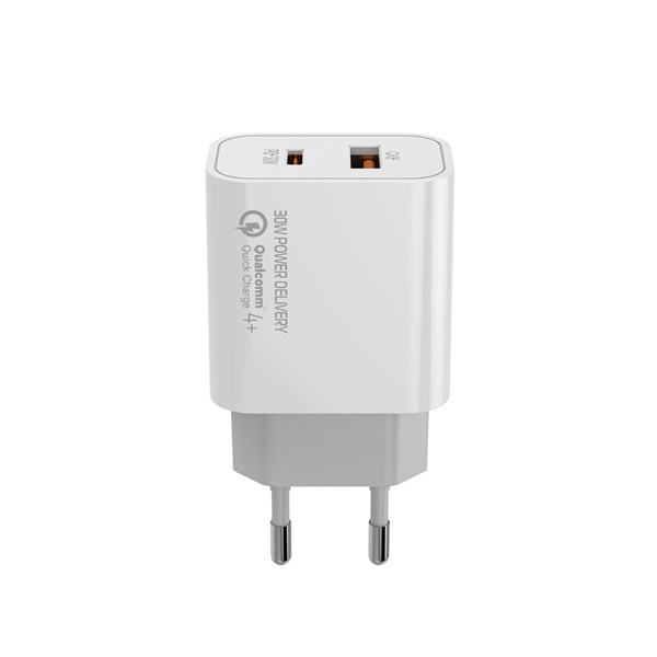 COLORWAY CW-CHS037PD-WT Power Delivery Port PPS USB (Type-C PD + USB QC3.0) (30W)  USB töltő adapter Fehér  