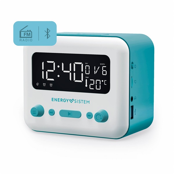 Energy Sistem EN 450725 Clock Speaker 2 Bluetooth kék - fehér ébresztőórás hangszóró Energy Sistem EN 450725 Clock Speaker 2 Bluetooth kék - fehér ébresztőórás hangszóró
