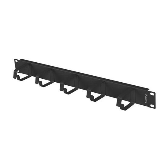 Lanberg 1U 19" gyűrűs kábelrendező fekete (AK-1701-B)