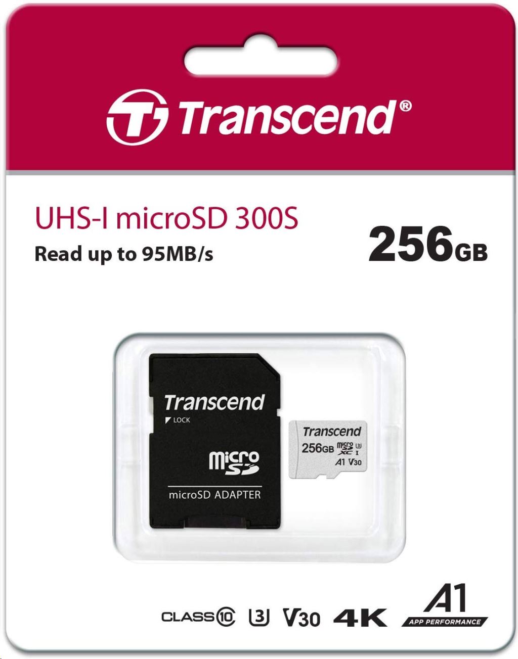 256GB microSDXC Transcend 300S U3 V30 A1 CL10 + adapter (TS256GUSD300S-A) 256GB microSDXC Transcend 300S U3 V30 A1 CL10 + adapter (TS256GUSD300S-A)