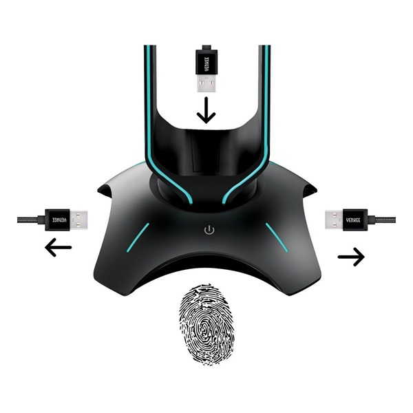 Yenkee fejhallgató-állvány és USB-hub 2 az 1-ben (YHB 3003) Yenkee fejhallgató-állvány és USB-hub 2 az 1-ben (YHB 3003)