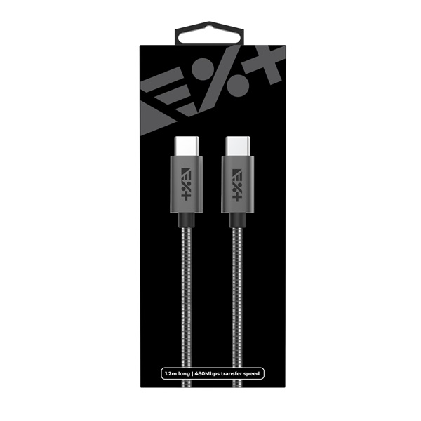 NextOne USBCX2-MET-SG 1,2m Type-C metál asztroszürke adat- és töltőkábel NextOne USBCX2-MET-SG 1,2m Type-C metál asztroszürke adat- és töltőkábel
