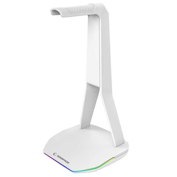 Rampage Fejhallgató állvány - TOWER T14 (fehér, műanyag, USB HUB, RGB) Rampage Fejhallgató állvány - TOWER T14 (fehér, műanyag, USB HUB, RGB)