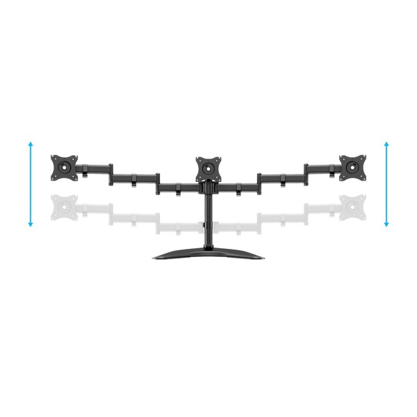 MULTIBRACKETS  M Deskstand Basic Triple 15-27" max.VESA: 100x100 mm  6 kg Asztali állvány  3 képernyős rögzítőkar