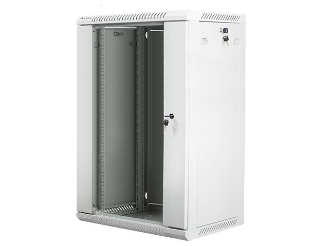 Lanberg 18U 19" fali rack szekrény 600x450mm szürke (WF01-6418-10S)
