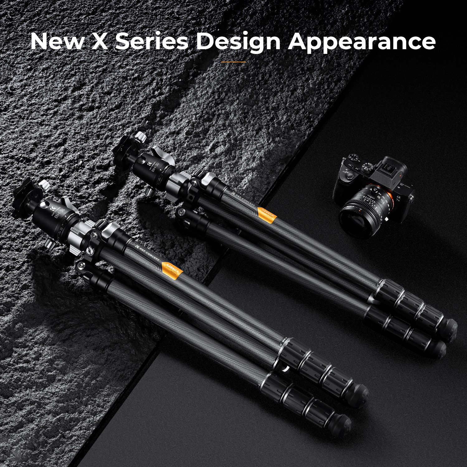 K&F Concept X254C4+BH-30 karbon állvány + monopod, 172cm magasság, 12kg teherbírás