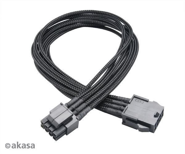 Akasa AK-CBPW08-40BK FLEXA P8 8pin ATX hosszíbító tápkábel 30cm Akasa AK-CBPW08-40BK FLEXA P8 8pin ATX hosszíbító tápkábel 30cm