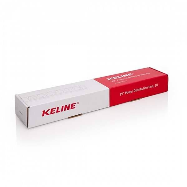 KELINE Elosztópanel 8xIEC320 C13, 1U, 19", 2.5m