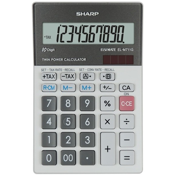 Sharp ELM711PGGY napelemes asztali számológép Sharp ELM711PGGY napelemes asztali számológép