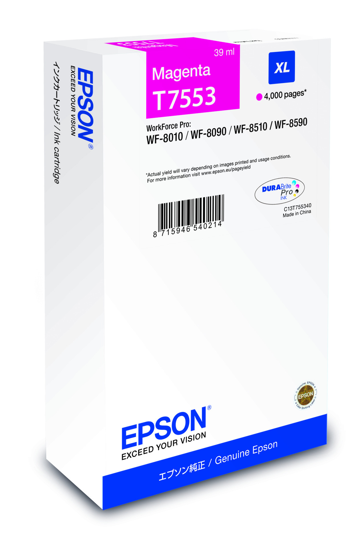 Epson T7553 Patron Magenta 4K Eredeti