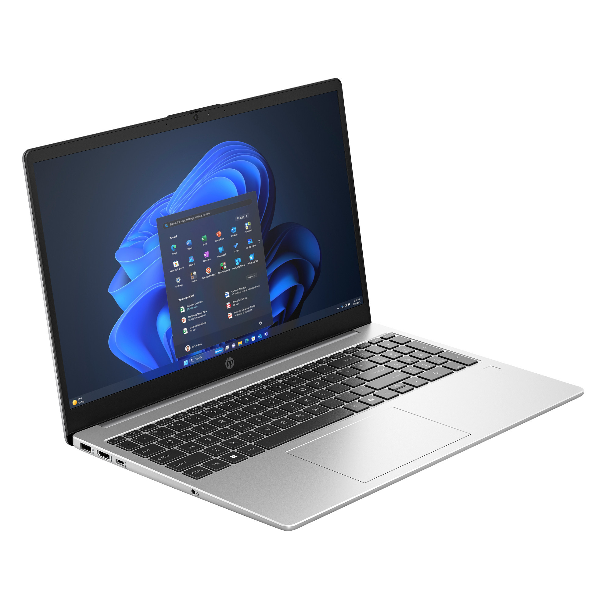 HP 250R G10 15.6" FHD AG UWVA  300Nits Core 5 120U 16GB 512GB PCIe SSD Notebook Ezüst