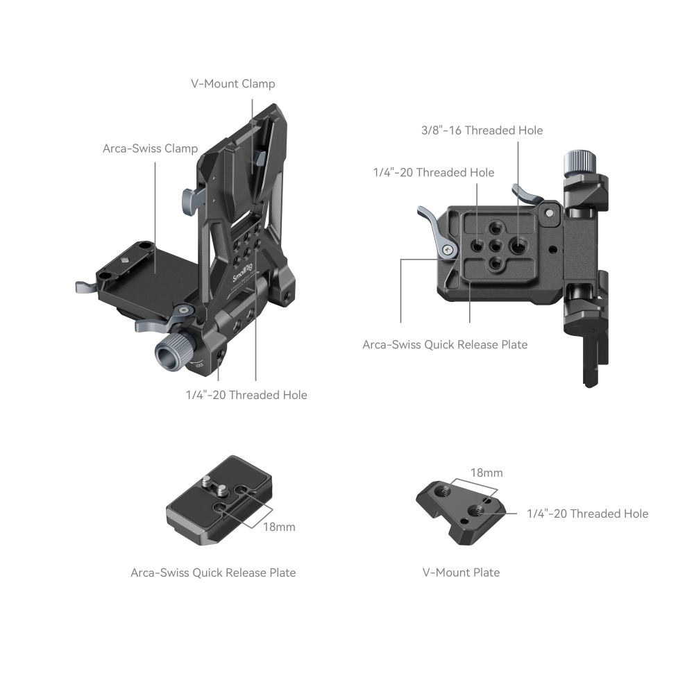 SMALLRIG Compact V-Mount Battery Mounting System 