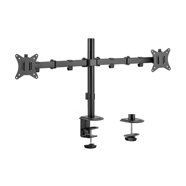 Equip Monitor Asztali konzol - 650157 (13"-27", 2 monitor, dönthető, forgatható, állítható magasság, Max.:2x9kg, fekete) Equip Monitor Asztali konzol - 650157 (13"-27", 2 monitor, dönthető, forgatható, állítható magasság, Max.:2x9kg, fekete)