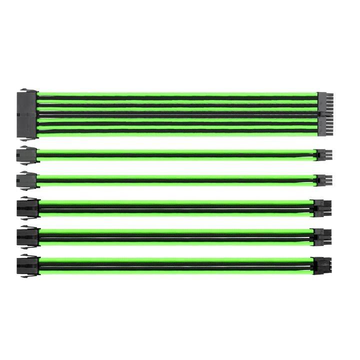 Thermaltake TtMod Sleeve moduláris tápkábel szett zöld-fekete (AC-034-CN1NAN-A1) Thermaltake TtMod Sleeve moduláris tápkábel szett zöld-fekete (AC-034-CN1NAN-A1)