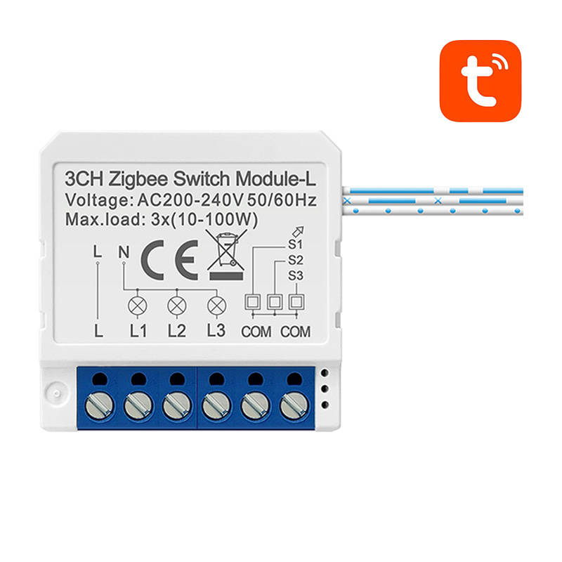 Smart Switch Module ZigBee Avatto LZWSM16-W3 No Neutral TUYA Smart Switch Module ZigBee Avatto LZWSM16-W3 No Neutral TUYA