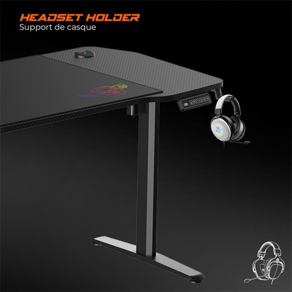 Spirit Of Gamer Headquarter 900 Gaming Desk Fekete
