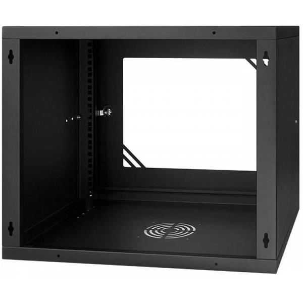 Stalflex 9U fali rack szekrény 19" 450mm fekete (RC19-9U-450GB)