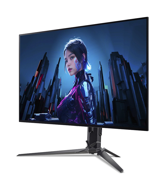 Acer 31.5" Predator X32X3bmiiphuzx  Monitor - 3840x2160, 4K, UHD, OLED, 240Hz, 0,03ms, Ívelt, Hangszóró, FreeSync, Pivot, Gamer, Fekete