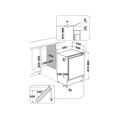 Whirlpool WBUFZ011 FAGYASZTÓSZEKRÉNY BEÉPÍTHETŐ 3 REKESZ Whirlpool WBUFZ011 FAGYASZTÓSZEKRÉNY BEÉPÍTHETŐ 3 REKESZ