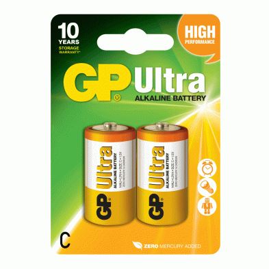 GP 1.5V Ultra alkáli 14AU baby(C) elem (2db/bliszter) (GP14AU-2UE2)