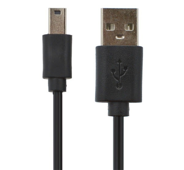 Adatkábel és töltő (USB - miniUSB, 80cm) FEKETE Adatkábel és töltő (USB - miniUSB, 80cm) FEKETE