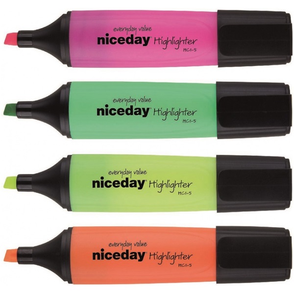 Niceday 4db-os vegyes színű szövegkiemelő