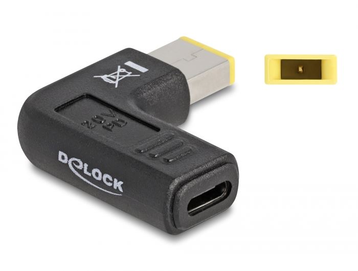 DeLock notebook töltő adapter USB-C anya -> Lenovo 11,0 x 4,5 mm apa hajlított (60003) DeLock notebook töltő adapter USB-C anya -> Lenovo 11,0 x 4,5 mm apa hajlított (60003)